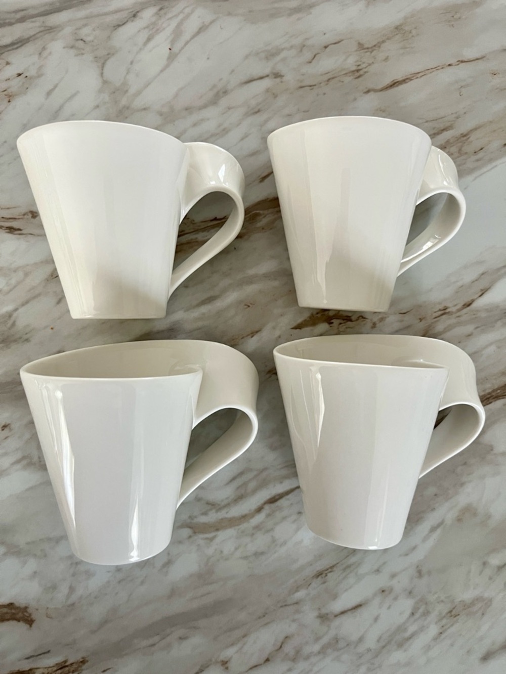 Villeroy & Boch Porcelain New Wave Cups Mugs (4) Germany